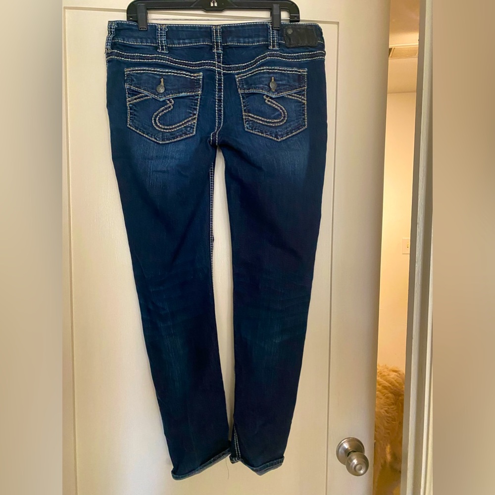 Silver Button Pocket Jeans